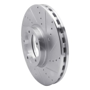 Ford Transit-350 HD Brake Rotor (1) - Front Right - R1 Concepts - Drilled & Slotted - Silver - `15-`25
